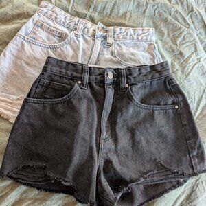 2 Pairs - Cotton On 'High Rise Mom' High Waist Jean Shorts (size 4) (NEW)